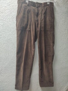 Lands End Traditional Fit Pants Mens 32x33 Brown Corduroy Slacks - Picture 1 of 7