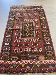 Wunderschöne Handgeknüpfte Kilim Türkische Tapis Teppich Carpet Kelim 101X169cm - Bild 1 von 16