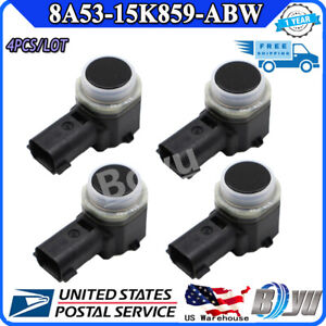 4pc 8A53-15K859-ABW PDC Reverse Bumper Object Backup Parking Aid Sensor For Ford