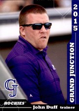 2015 Grand Junction Rockies Grandstand #8 John Duff Trainer Baseball Card