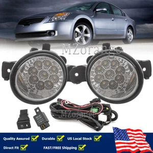 LED Fog Lights Wiring Switch Kit For Nissan Altima 07-17 Sentra Infiniti M35/M45 - Picture 1 of 14