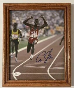 Carl Lewis US Olympics Gold Medal Champ Signed And Framed 8x10 Color Photo JSA - Picture 1 of 5