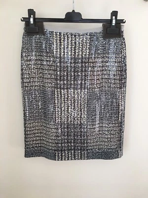 Falda lápiz a cuadros Tory Burch Bristol lentejuelas Glen nueva con etiquetas, 0, Foto 1 de 4