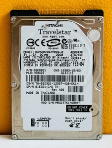 Hitachi Travelstar IC25N020ATMR04-0 20 GB, 4200 RPM, 2.5" SFF Hard Drive Tested! - Picture 1 of 3