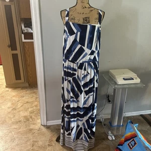 Soma Dress Xxl Blue And White Long Strapped - Picture 1 of 7