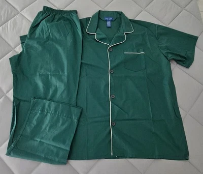 Pijama Towncraft (JCPenney) XLT Alto Abuelo Verde Manga Corta Pierna Larga Foto 1 de 4