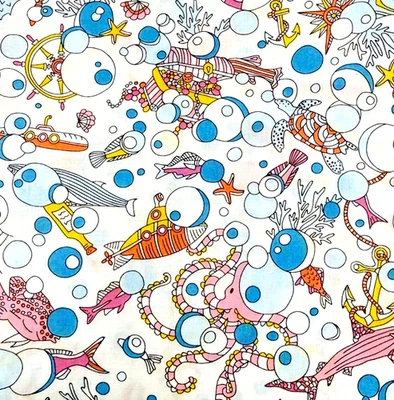 Tela de césped de algodón Liberty of London TANA LAWN "Ocean Treasure" tela de 1/2 yarda Foto 1 de 4