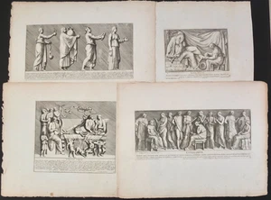 4 Pietro Santi Bartoli 1693 Kupferstich Radierungen auf Büttenpapier Baumwollpapier - Bild 1 von 24