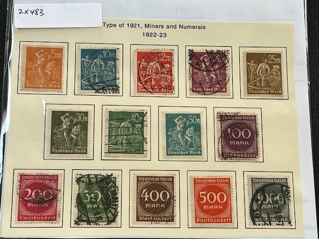 Germany 1921 Collection of Miners & Numerals Used 2X483 - Image 1 of 1