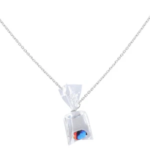 Goldfischschmuck Mann Fräulein Choker-Halskette Mit Anhänger Wasserbeutel - Picture 1 of 12