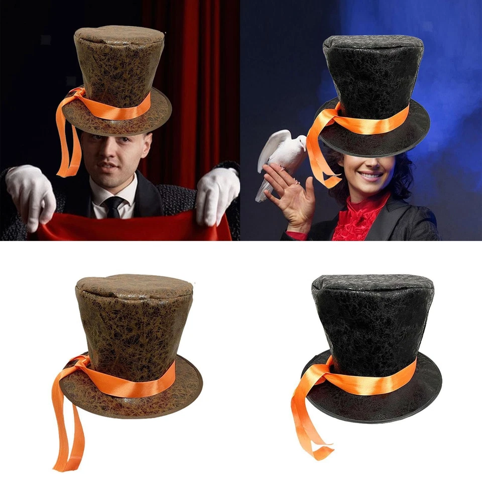 Sombrero de copa Regalos Steampunk Sombrero de vaquero para Mascarada Escenario Actuación Carnaval Foto 1 de 2