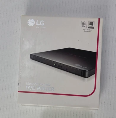 LG-8X/24X-GP55EX70-ULTRA SLIM PORTABLE DVD WRITER-CYBERLINK-USB-MAC/WINDOWS-NEW - Image 1 of 2