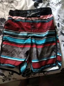 Boys ZEROXPOSUR Malibu Swim Board Shorts Size 5/6 Shark Sharks - Picture 1 of 3
