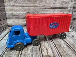 Vintage Ideal Tractor Trailer Plastic Truck Toy - Picture 1 of 15