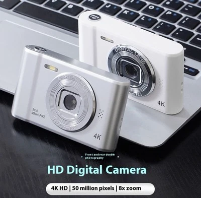 50MP Digital Camera 16x Zoom 4K Recording Selfie Auto Flash Dual Lens W/ SD Card - Image 1 of 4