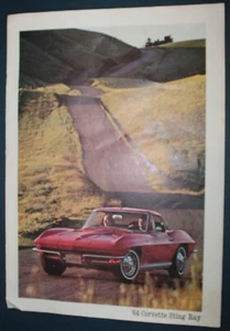 Corvette 1964 folleto original del distribuidor original  - Imagen 1 de 2