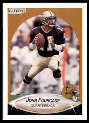 1990 FLEER NFL Football Trading Card #186 😎 JOHN FOURCADE, New Orleans Saints - Image 1 of 2
