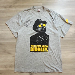 VTG Nike Gray You Dont Know Diddley Bo Jackson Promo T-Shirt XL Signed Autograph - Picture 1 of 6