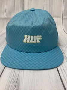 Huf Blue Checkered Hat Snapback - Picture 1 of 5