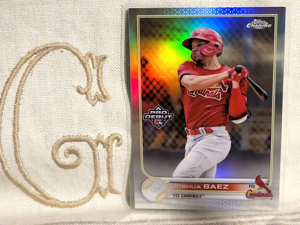 Joshua Baez, Cardinals, 2022 Topps Pro Debut Chrome Refractor #'d/99 PDC-40🇬 - Image 1 of 3