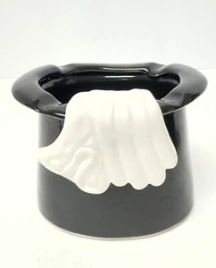 Vintage Bonnassara Ceramic Planter Ashtray Jar Magician Top Hat and Gloves EUC - Picture 1 of 7