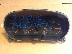 Speedometer Instrument Cluster W/O Tachometer MPH Fits 00-02 Hyundai Accent - Picture 1 of 5