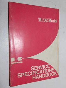 GENUINE KAWASAKI 1981 /1982 MODEL -DEALER SERVICE SPECIFICATION HANDBOOK GUIDE - Picture 1 of 7