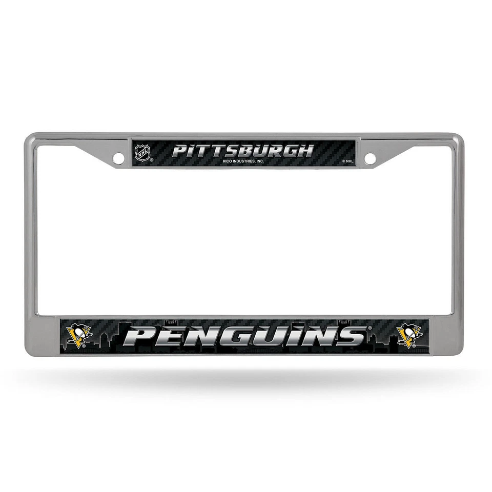 Pittsburgh Penguins License Plate Frame Chrome Printed Insert - Image 1 of 1