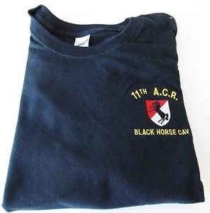 11o ACR REGIMIENTO DE CABALLERÍA BLINDADA ""CAV CABALLO NEGRO"" CAMISA EMBLEMA BORDADA - Imagen 1 de 1