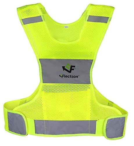 Reflective Running Vest - 360° High Visibility Safety Vest with Large Yellow - Image 1 of 4