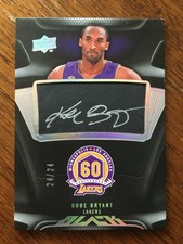 KOBE BRYANT 2008-09 Upper Deck UD Black Auto # 24/24 Jersey Number 1/1 LA LAKERS