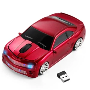 Red Wireless Car Mouse Desktop Computer Mouse Optical Mice For PC/Laptop MAC - Picture 1 of 6