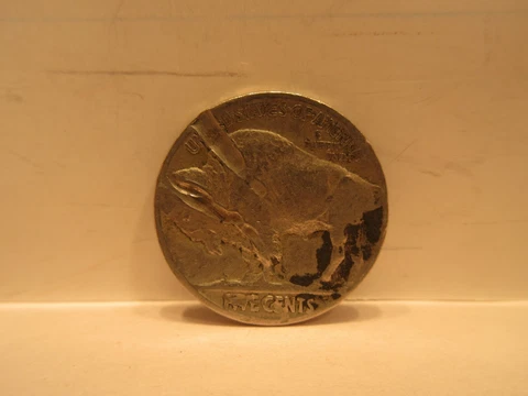Error 1916 Buffalo Nickel United States Coin US Currency Planchet Defect Cover