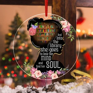 Book Lovers Gifts for Women, Christmas Ornaments - Book Decor, Christmas, Birthd - Picture 1 of 5