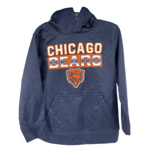 Chicago Bears Youth Hoodie XS 4/5 Navy Blue NFL Team Apparel Pullover Sweatshirt - Picture 1 of 14