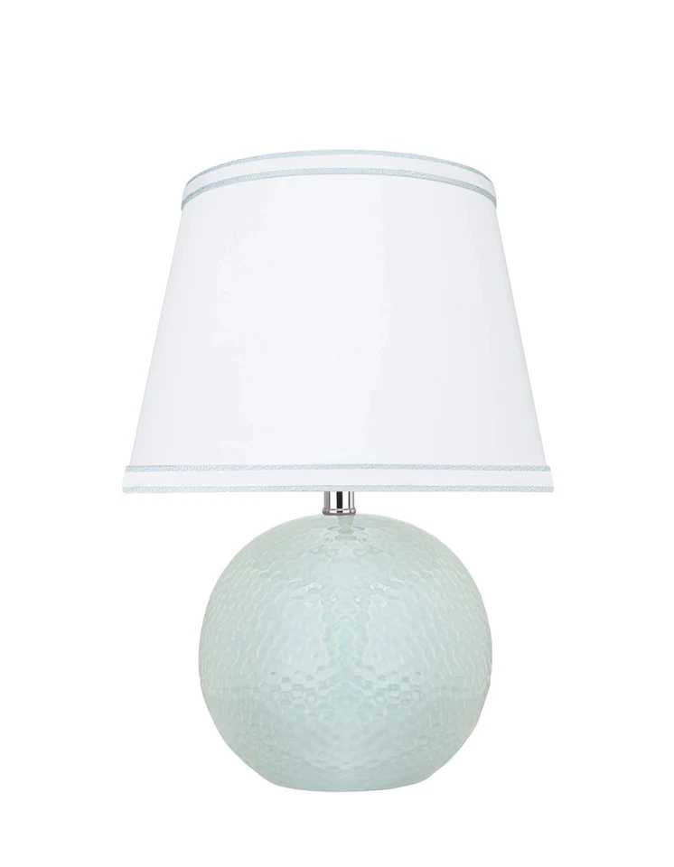 40193-11 15" High Transitional Ceramic Table Lamp Green/Blue and Hardback E...