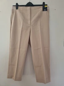Ladie's Slim Cropped Trousers By M & S, Sand (Beige), Size 16 Regular, BNWT - Picture 1 of 16