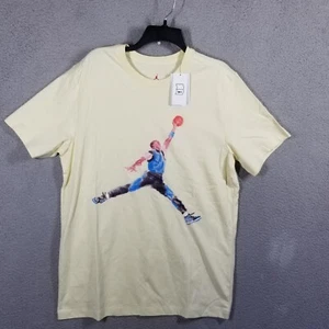 Nike Air Jordan Jumpman Watercolor Print Gold FN5980 163 Men Large Sample Rare - Picture 1 of 10
