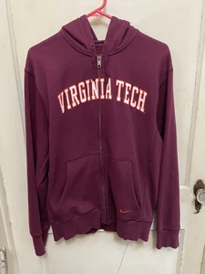 Virginia Tech Hokies weinrot Logo Hoodie Sweatshirt Medium - Bild 1 von 3