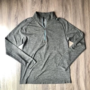 Lululemon Herren Metal Vent Tech 1/4 Zip Shirt Meliert Grau Größe M Langarm - Bild 1 von 7