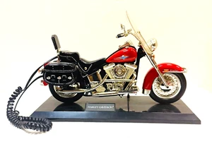 HARLEY DAVIDSON HERITAGE SOFTAIL Land Line Telephone. Red Chrome - Picture 1 of 19