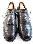 Allen Edmonds  "WHITNEY" Wingtip Dress Shoe Oxfords  9 D  Dark Brown   (2a)