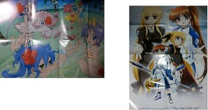two reversible poster folded lyrical nanoha Lucky star rakisuta - Picture 1 of 2