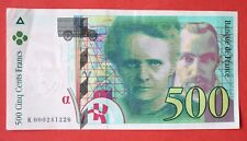 billet 500 francs Marie Curie 1994 n°E198