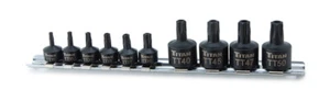 10 Pc Tamper Resistant Stubby Star Bit Socket Set - Picture 1 of 2