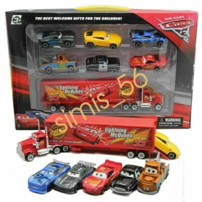 7pcs Cars Lightning McQueen Toy Car Racer Car Model Truck Kids Set Xmas Gifts