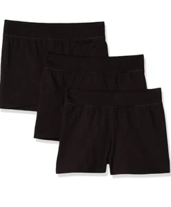 Hanes Little Girls' Jersey Short (Pack of 3), Ebony, Large, Ebony, Size X-Large - Picture 1 of 5