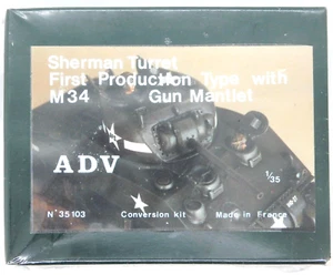 ADV Azimut Sherman Turret 1:35 First Production Type M34 Gun Mantlet Model Kit - Picture 1 of 1