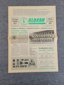1983 BOHEMIANS CKD PRAGUE V DUNDEE UNITED UEFA CUP QUARTER FINAL NEWSPAPER - Picture 1 of 2
