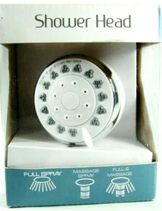 NUEVO Cabezal de ducha Uninex Energized H2O 3 ajustes de spray masaje 1,5 GPM - Imagen 1 de 4